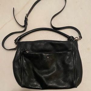 Kate Spade Black Leather Hobo Bag